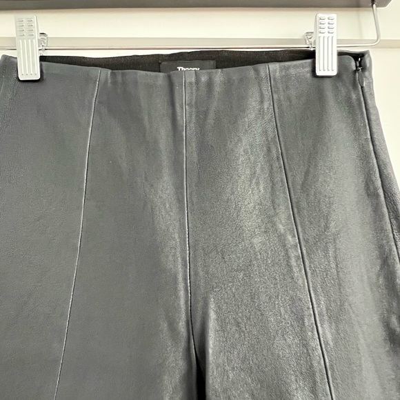 Brand New - Theory Leather Leggings in Navy Color - Size 2 - Picture 5 of 6